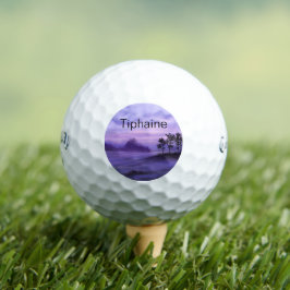 Fantasy Landschap Paarse Golfballen