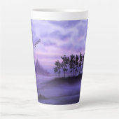 Fantasy Landschap Paarse Latte Mok (Voorkant)
