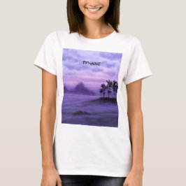 Fantasy Landschap Paarse Latte Mok T-shirt