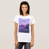 Fantasy Landschap Paarse Latte Mok T-shirt (Voorkant volledig)