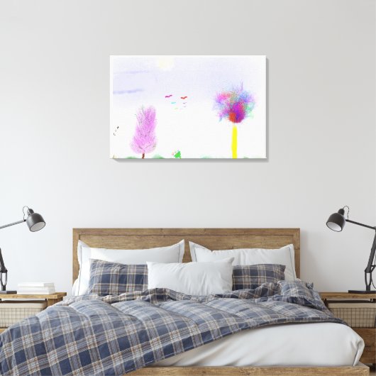 Fantasy Landschapsontsnapping Canvas Afdruk (Insitu (Slaapkamer))