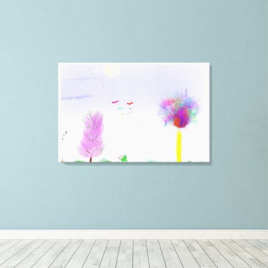 Fantasy Landschapsontsnapping Canvas Afdruk (Insitu (Houten vloer))