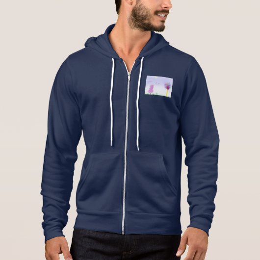 Fantasy Landschapsontsnapping - Heren Zip-Up Hoodi Hoodie (Voorkant)