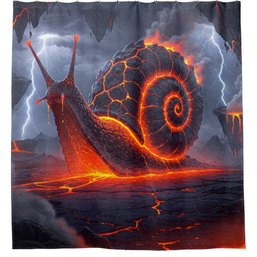 Fantasy Lava Snail Douchegordijn (Voorkant)