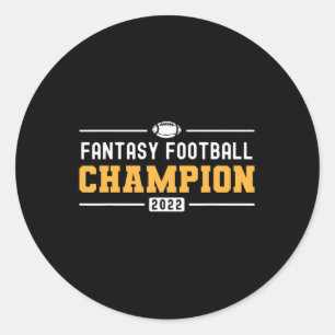 Fantasy League Champ 2022 Winner Fantasy Football Ronde Sticker