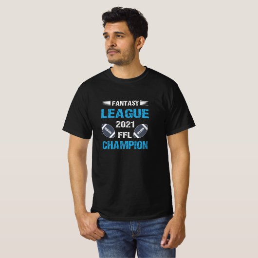Fantasy League Champion FFL Football T-shirt (Voorkant volledig)