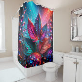 Fantasy Leaves: Dew-Kissed Elegance Douchegordijn (In situ)