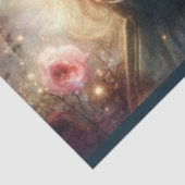 Fantasy Leeuw Vriend en Little Girl Decoupage Tissuepapier (Detail)