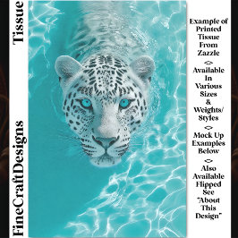 Fantasy Leopard in Aqua Water DV8L Decoupage Tissuepapier