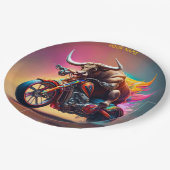 Fantasy Leuke Bull Riding Bike Papieren Bordje (Gekanteld)