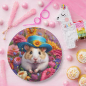 Fantasy Leuke Hamster Pet Bloemen Papieren Bordje (Feest)