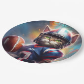 Fantasy Leuke Kat Football Uniform Papieren Bordje (Gekanteld)