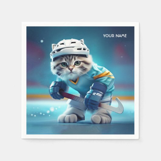 Fantasy Leuke Kat Hockey Uniform Servet (Voorkant)