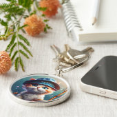 Fantasy Leuke Kat Vist Rod Sleutelhanger (Zijkant)