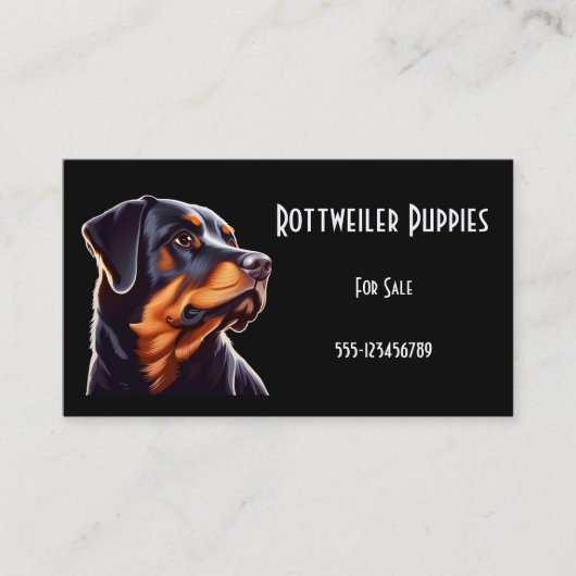 Fantasy Leuke Rottweiler, Fantasy Fantasy Visitekaartje (Voorkant)
