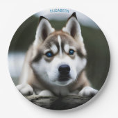 Fantasy Leuke Siberische Husky,  Fantasy Papieren Bordje (Voorkant)