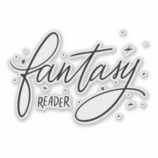Fantasy lezer sticker (Voorkant)