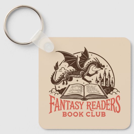 Fantasy lezers boekclub sleutelhanger (Voorkant)