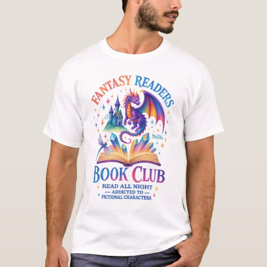 Fantasy Lezers Boekenclub.... T-shirt (Voorkant)