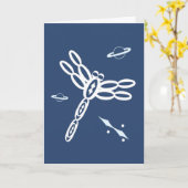 Fantasy Libel en OuterSpace-scheur, blauw, wit Kaart (Gele Bloem)