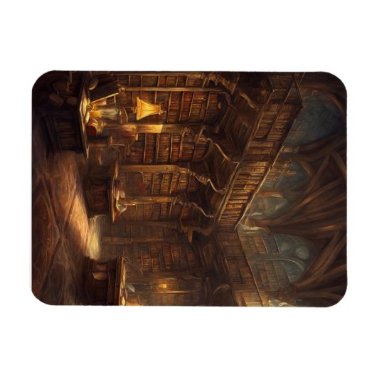 Fantasy Library Magneet (Horizontaal)