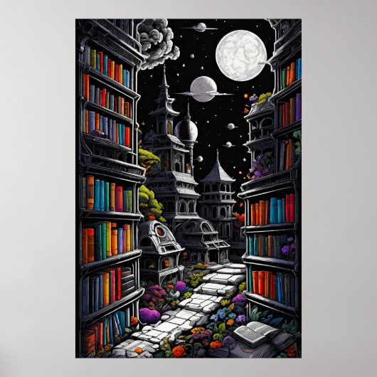 Fantasy Library Poster (Voorkant)