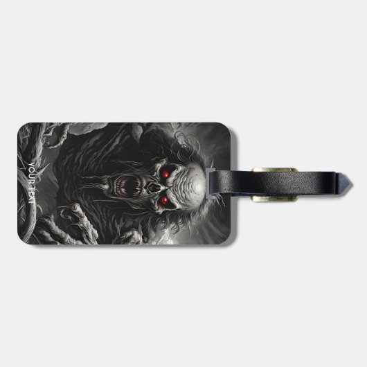 Fantasy Lief Zoet Levend Schrikbarend Horror Wezen Bagagelabel (Achterkant horizontaal)