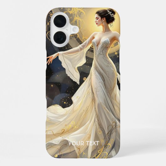 Fantasy Lieve Dame Die Danst in de Ruimte iPhone Hoesje (Achterkant)