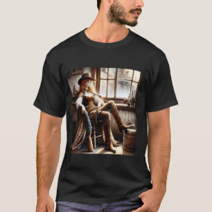 Fantasy Lieve Roodharige Cowgirl T-shirt