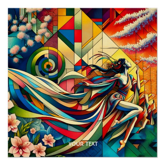 Fantasy Lieve Sakura Moderne Meisje Perfect Poster (Voorkant)
