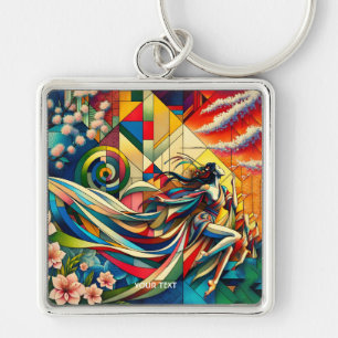 Fantasy Lieve Sakura Moderne Meisje Sleutelhanger