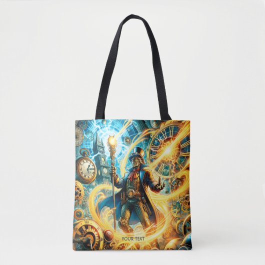Fantasy Lieve Stoomtech Tijd Wizard Tote Bag (Voorkant)