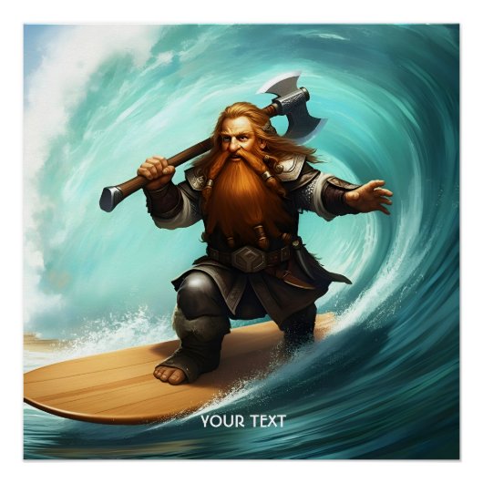 Fantasy Lieve Surfer Zonnige Dag Perfect Poster (Voorkant)