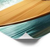 Fantasy Lieve Surfer Zonnige Dag Perfect Poster (Hoek)