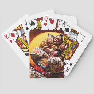Fantasy Lieve Twee Sumoworstelaars Pokerkaarten