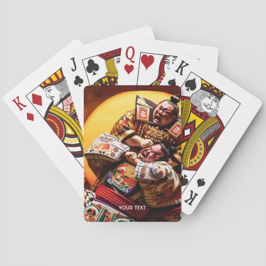 Fantasy Lieve Twee Sumoworstelaars Pokerkaarten (Achterkant)