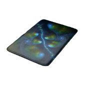 Fantasy Lights Abstract Blauw Groen Geel Fractal Badmat (Gekanteld)