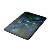 Fantasy Lights Abstract Blauw Groen Geel Fractal Badmat (Gekanteld)