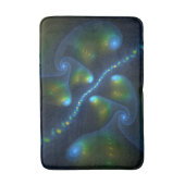 Fantasy Lights Abstract Blauw Groen Geel Fractal Badmat (Voorkant Verticaal)