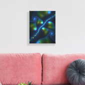 Fantasy Lights Abstract Blauw Groen Geel Fractal Canvas Afdruk (Insitu (Woonkamer))