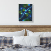 Fantasy Lights Abstract Blauw Groen Geel Fractal Canvas Afdruk (Insitu (Slaapkamer))