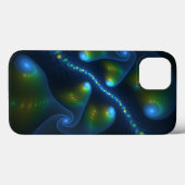 Fantasy Lights Abstract Blauw Groen Geel Fractal Case-Mate iPhone Case (Achterkant (horizontaal))
