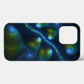 Fantasy Lights Abstract Blauw Groen Geel Fractal Case-Mate iPhone Case (Achterkant (horizontaal))