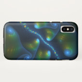 Fantasy Lights Abstract Blauw Groen Geel Fractal Case-Mate iPhone Case (Achterkant (horizontaal))