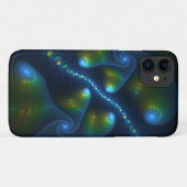 Fantasy Lights Abstract Blauw Groen Geel Fractal Case-Mate iPhone Case (Achterkant (horizontaal))