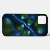 Fantasy Lights Abstract Blauw Groen Geel Fractal Case-Mate iPhone Case (Achterkant (horizontaal))