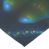 Fantasy Lights Abstract Blauw Groen Geel Fractal Korte Tafelloper (Hoek)