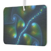 Fantasy Lights Abstract Blauw Groen Geel Fractal Luchtverfrisser (Links)