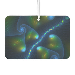 Fantasy Lights Abstract Blauw Groen Geel Fractal Luchtverfrisser
