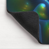 Fantasy Lights Abstract Blauw Groen Geel Fractal Muismat (Hoek)